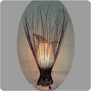 Настільна лампа Simandra Bali Asia Tulip Мала 60 см Біла synthetic.ua - Фото 1