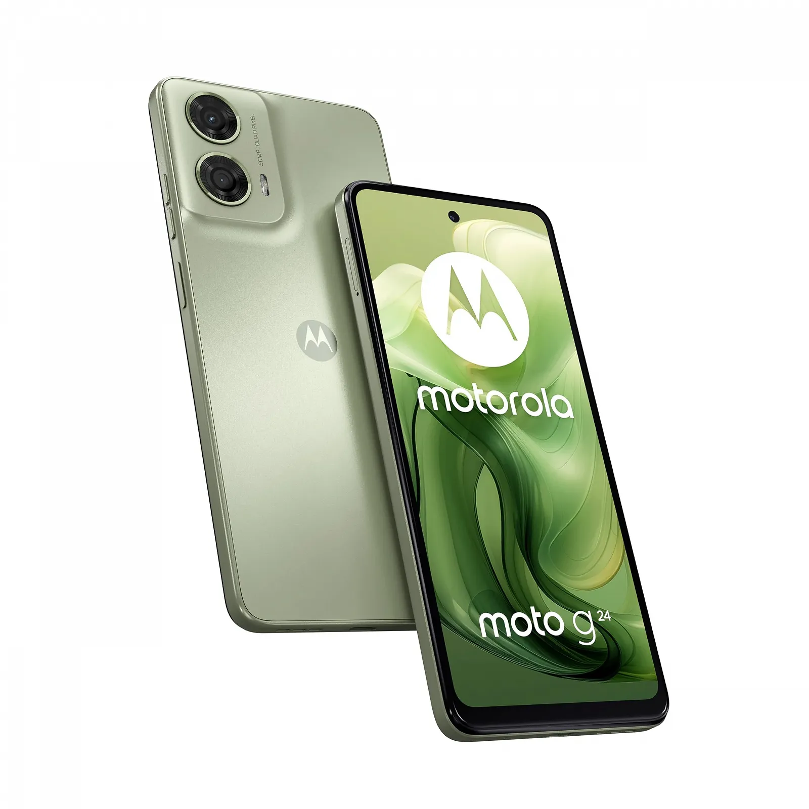 Смартфон Motorola Moto g24 6.56" HD+ 50 Мп 8/128 ГБ 5000 мАг Android 14 Ice Green. В комплекті захисний чохол та тримач., фото №1