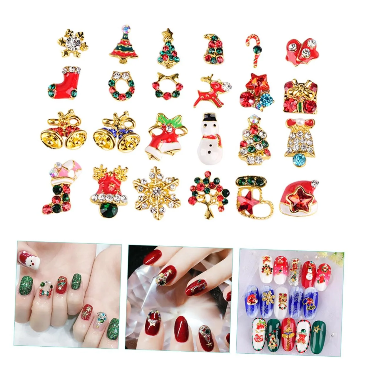 Украшения для ногтей Рождественская тематика 48 шт., фото №4