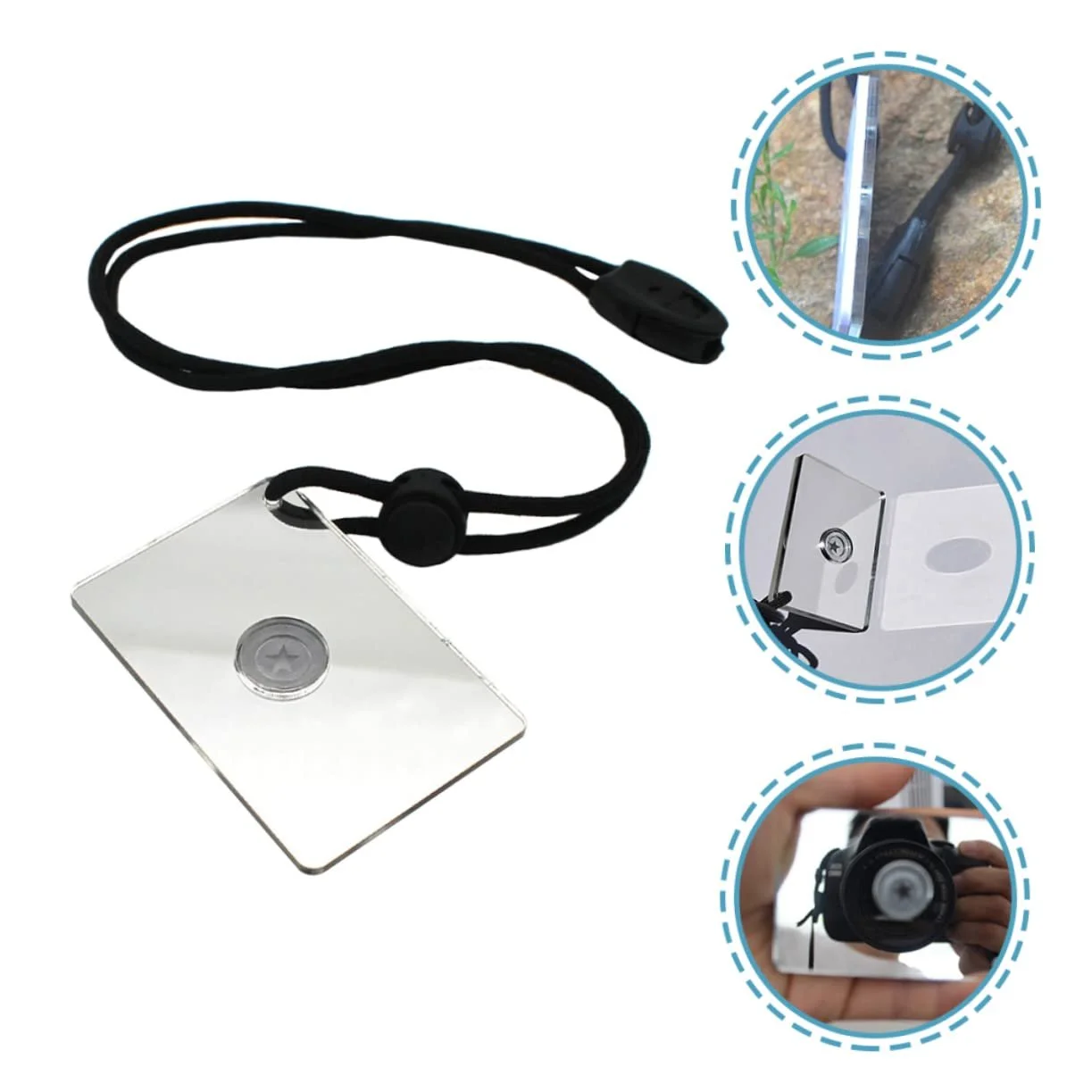 Дзеркало Sosoport, 2 шт, сигнальне, багатофункціональний інструмент, аварійне, для виживання, кемпінгу, походів, акрил, для подорожей, гірське, фото №7