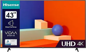 Телевізор 43" Hisense 43E6KT / 4K / 60 Гц / VA / Smart TV / Wi-Fi / Bluetooth / T2 - Фото 1