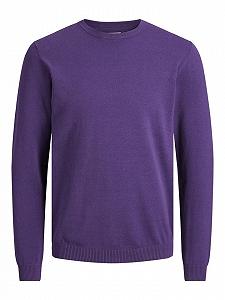 Пуловер JJEBASIC KNIT CREW NECK NOOS 12137190-Acai Jack&Jones Фіолетовий XXL - Фото 1