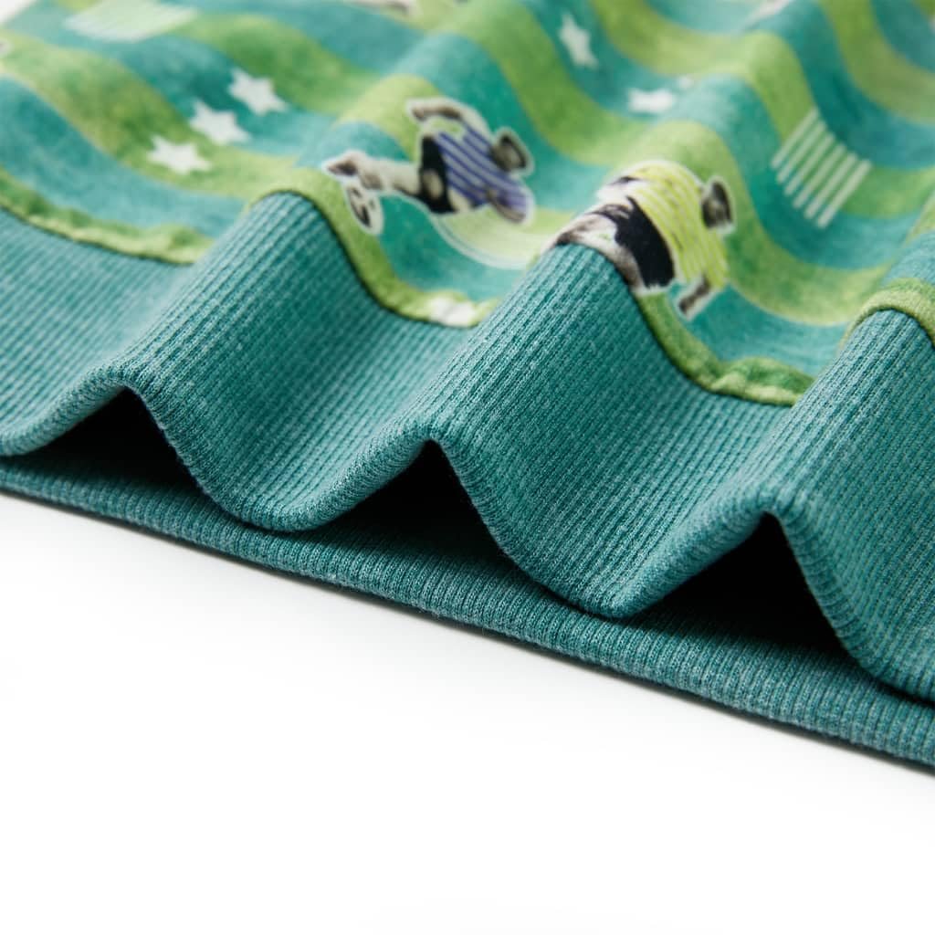 Світшот vidaXL Дитячий З довгими рукавами, Круглий виріз, світло-зелений меланж, фото №6