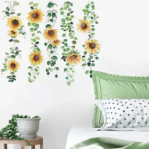 Наклейка на стіну Runtoo Соняшник Рослина Вінілова Водостійка - Фото 1