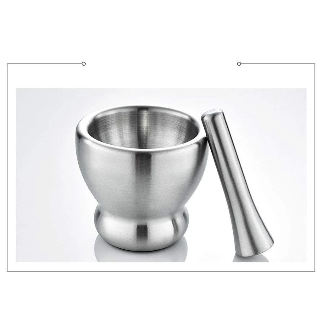 Ступка з товкачиком 304 Нержавіюча сталь, фото №7