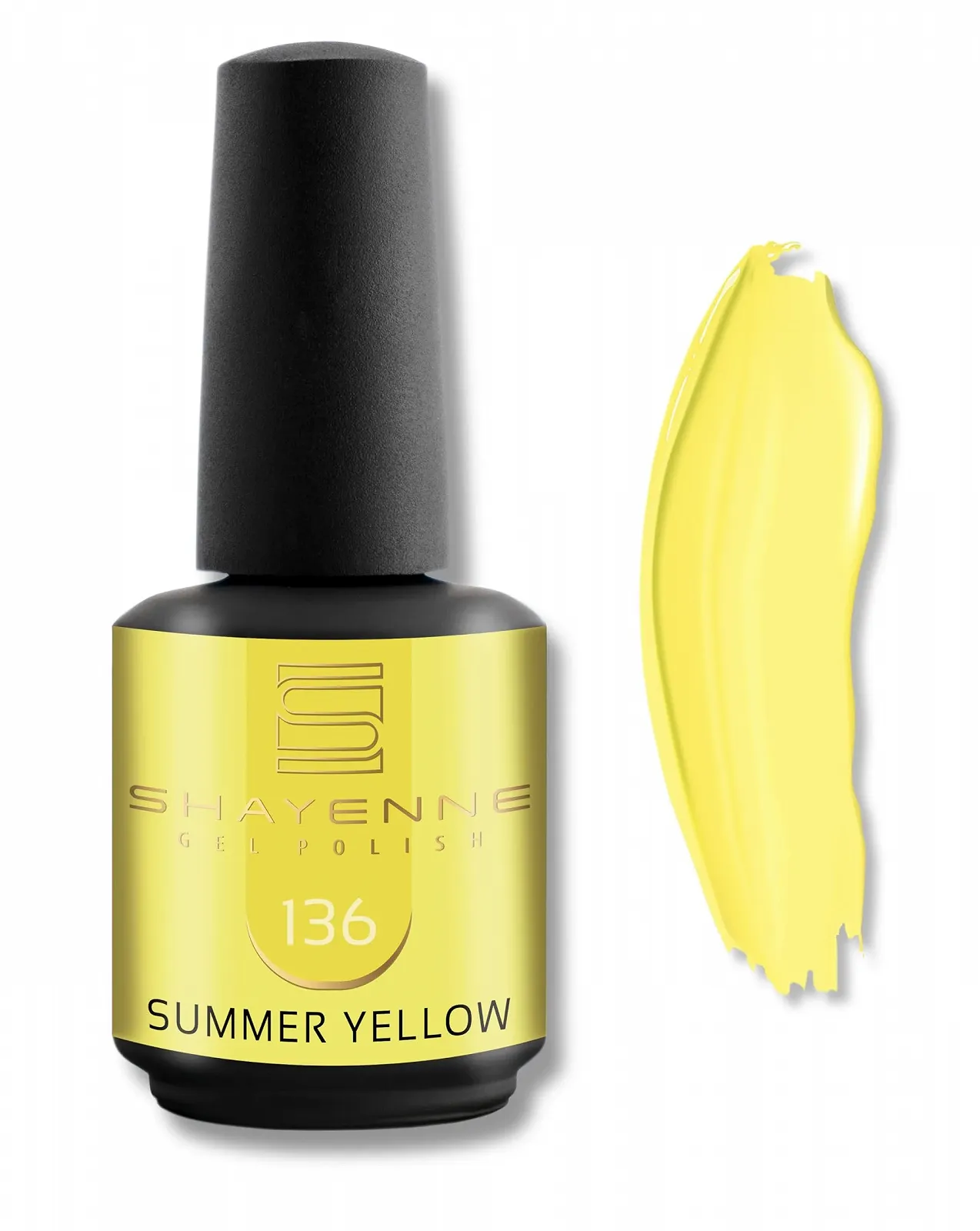 Гель-лак Shayenne 136 Summer Yellow, 15 мл, фото №1 Гель-лак Shayenne 136 Summer Yellow, 15 мл, фото №1