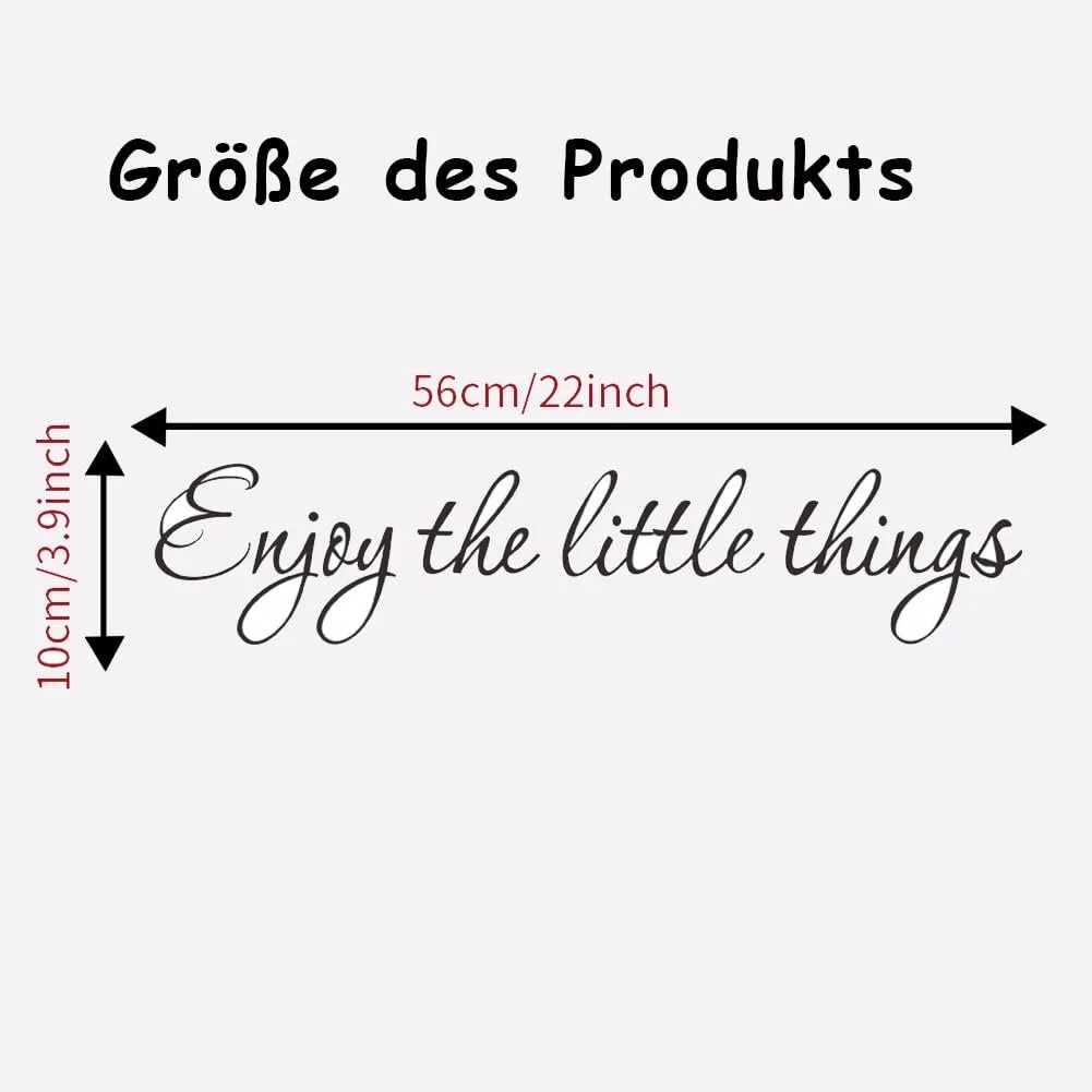 Настінна наклейка Enjoy the Little Things Цитата для вітальні та передпокою, фото №2 Настінна наклейка Enjoy the Little Things Цитата для вітальні та передпокою, фото №2