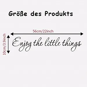 Настінна наклейка Enjoy the Little Things Цитата для вітальні та передпокою synthetic.ua - Фото 1