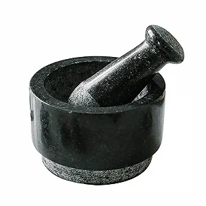 Ступка з товкачиком мармурова велика натуральний камінь - Фото 1