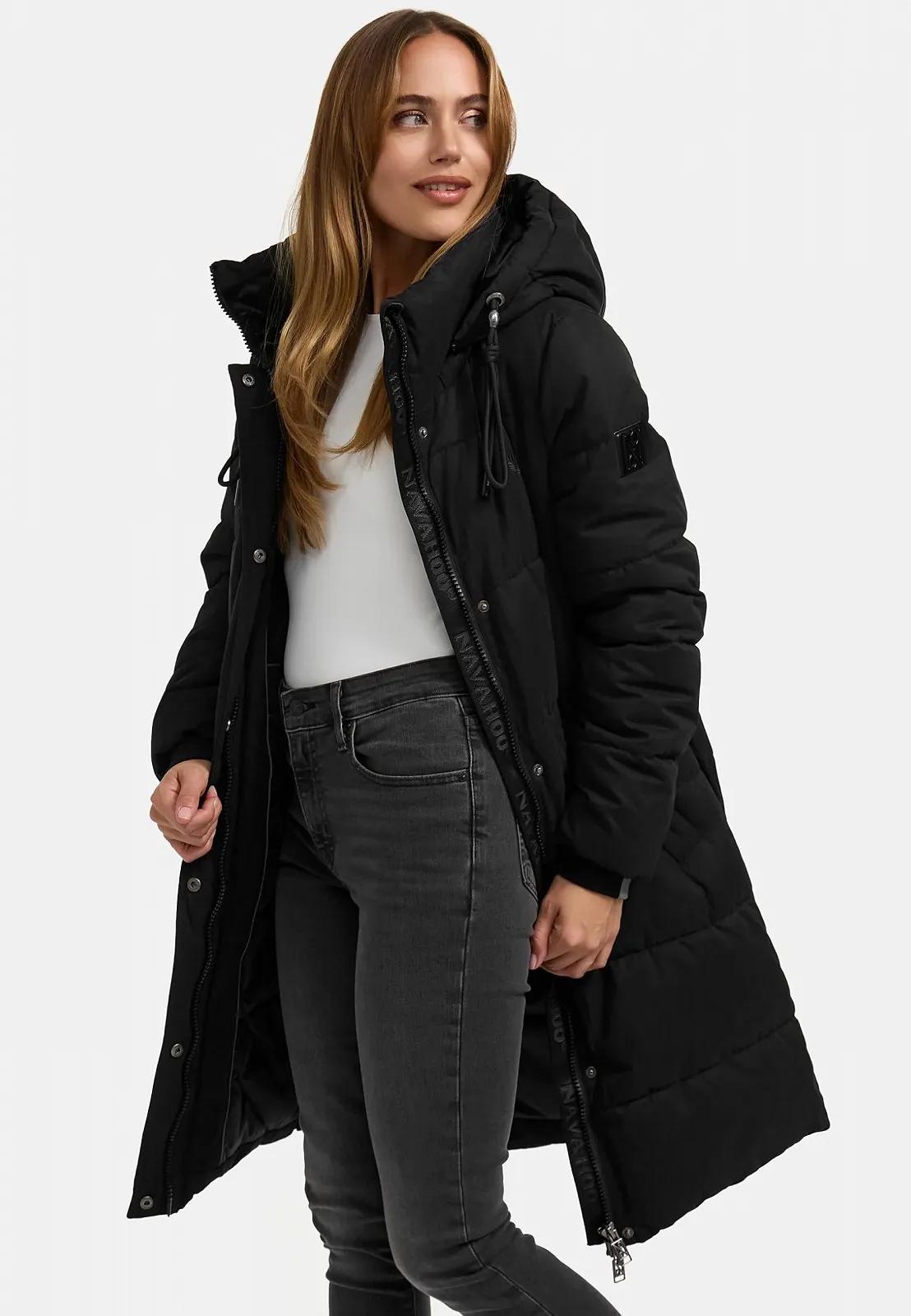 Пальто Navahoo Winter Dance 14, стьобане, зимове, тепле, з високим коміром і знімним капюшоном, фото №9