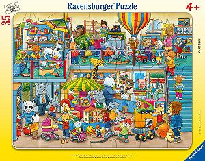 Детский рамочный пазл Ravensburger 05664 Animal Toy Shop 30-48 элементов для детей от 4 лет - Фото 1