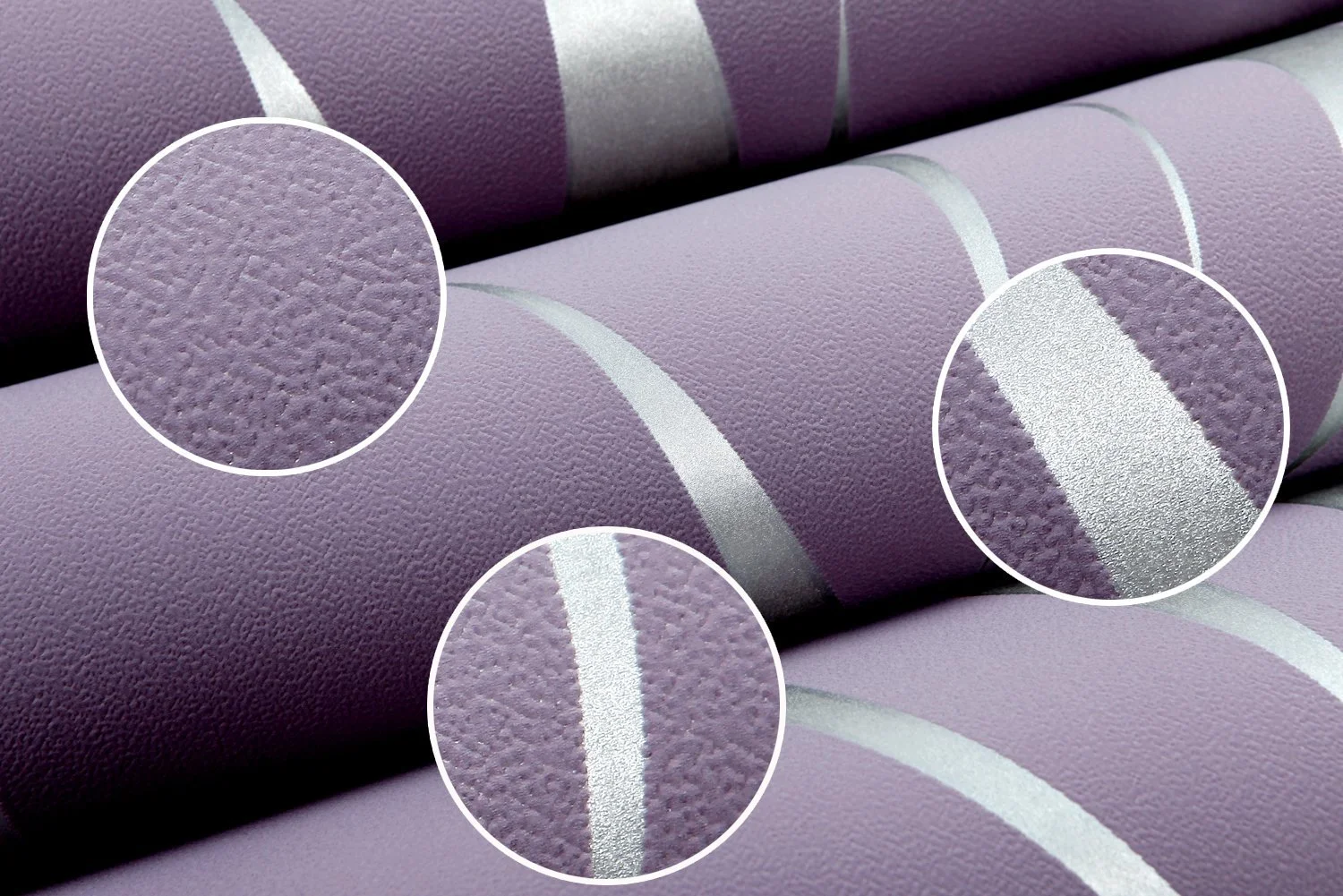 Шпалери Modern Minimalist Water Plant Pattern 3D Flocking Embossed 1 рулон Фіолетовий, фото №4 Шпалери Modern Minimalist Water Plant Pattern 3D Flocking Embossed 1 рулон Фіолетовий, фото №4