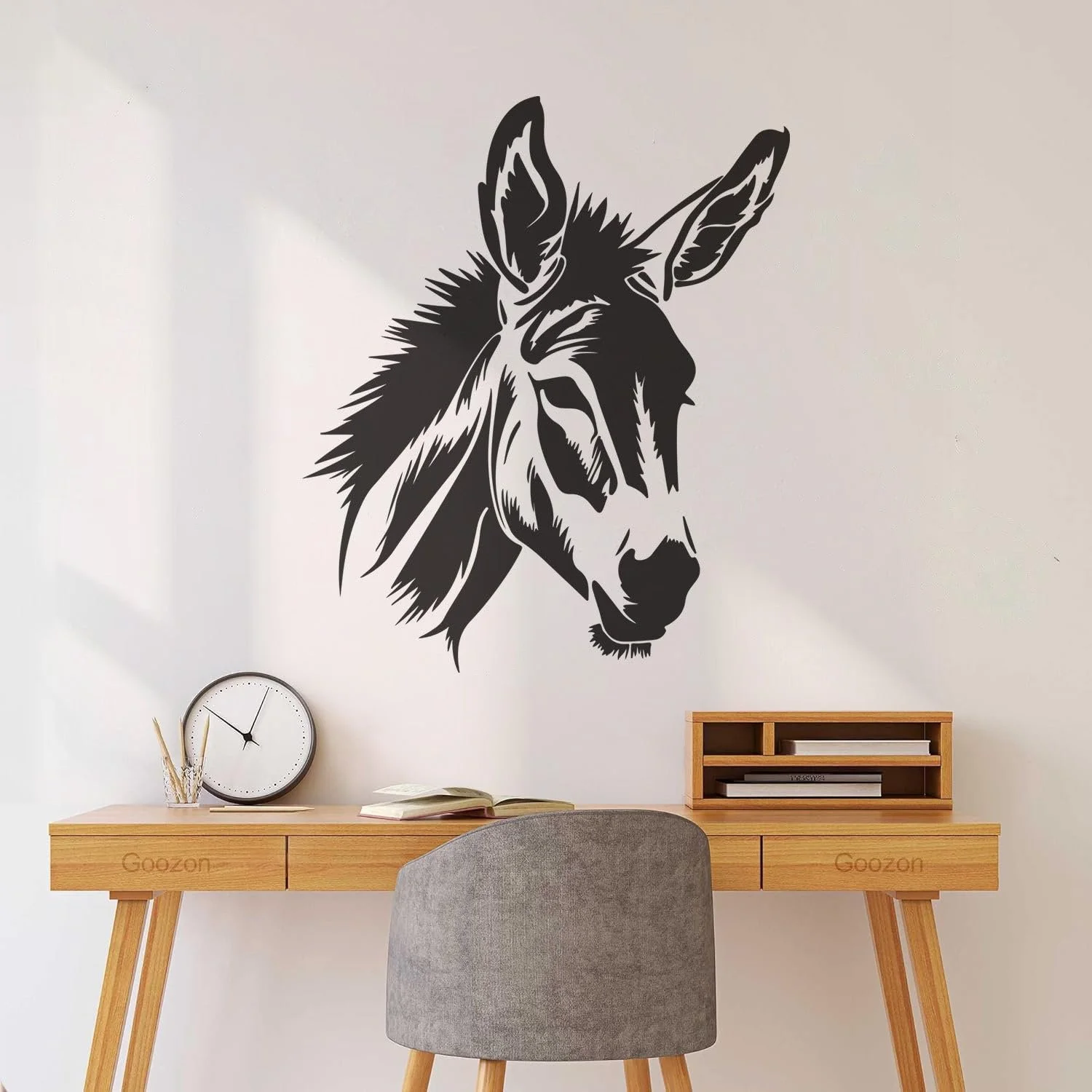 Наклейка на стіну Silhouette eines Eselskopfes 41 x 48,5 см Чорний, фото №2 Наклейка на стіну Silhouette eines Eselskopfes 41 x 48,5 см Чорний, фото №2