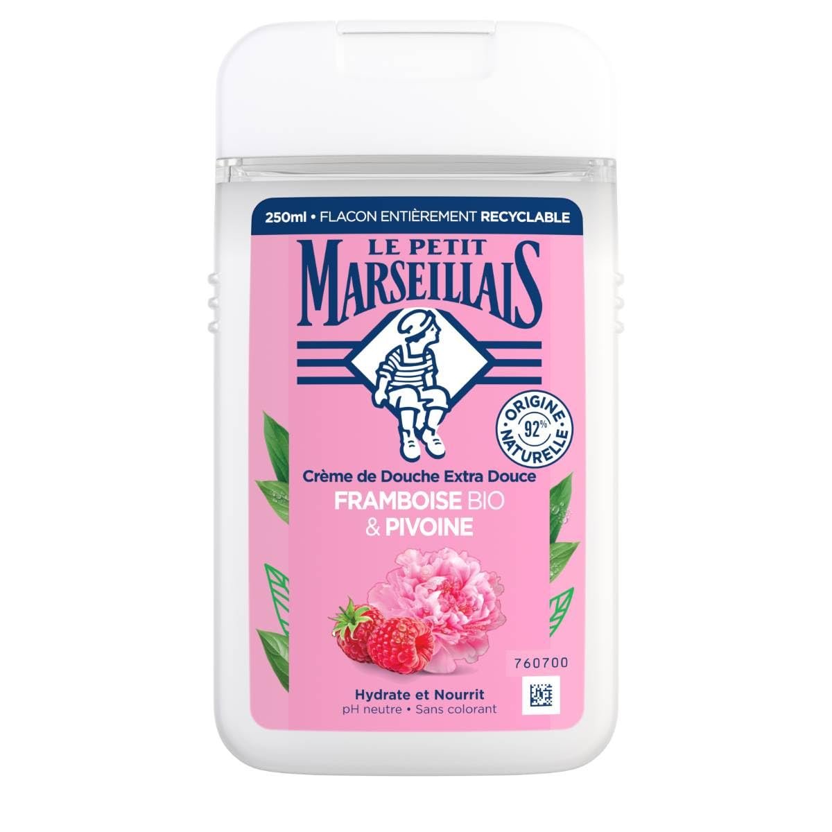 Гель для душу Le Petit Marseillais Raspberry and Peony 250 мл, фото №1