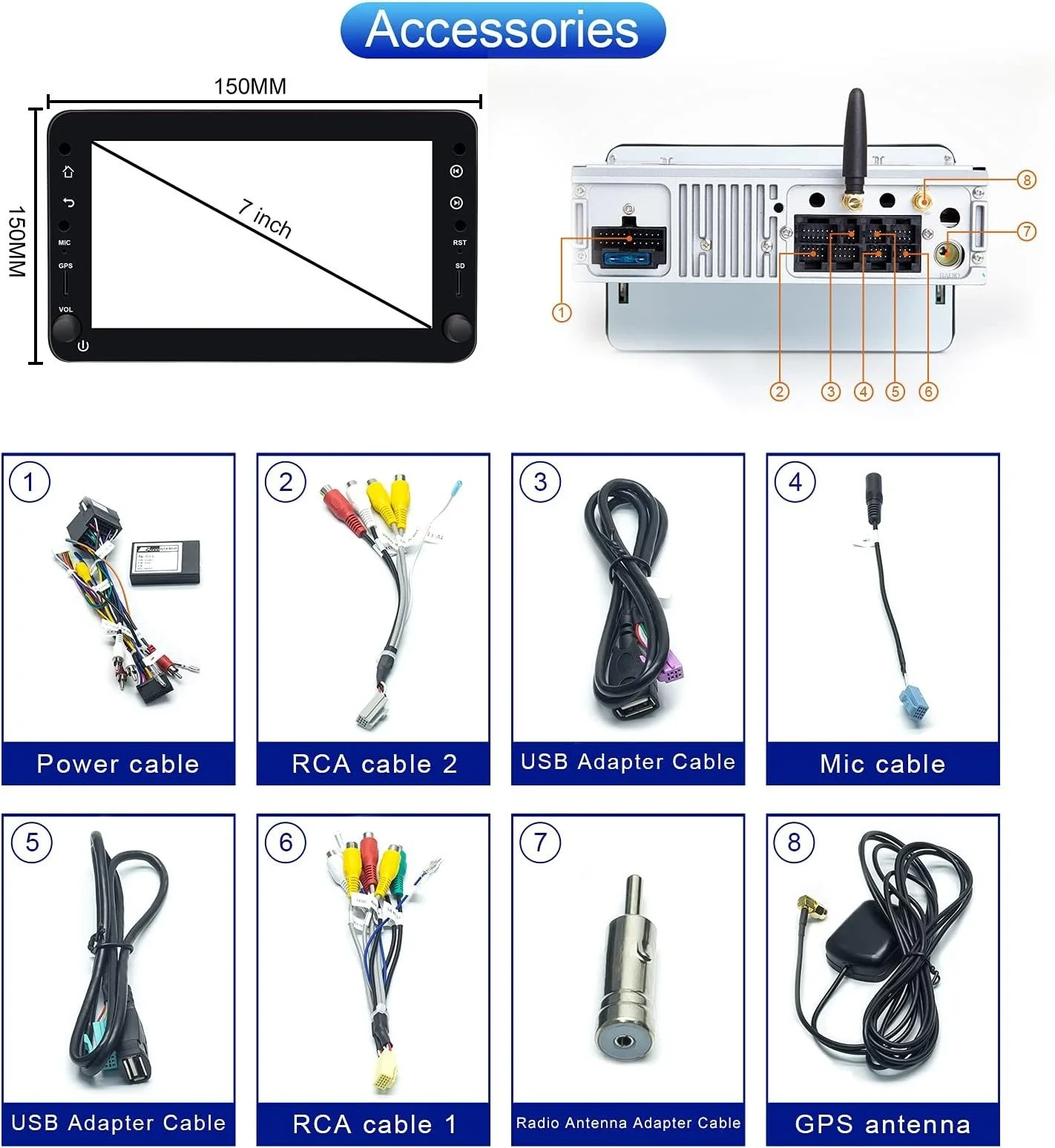 Автомагнітола Ponskoy Car Radio for Alfa Romeo 159 Spider Brera Sportwagon / 7'' / USB / WI-FI / Bluetooth / GPS / Android11 / Black, фото №8