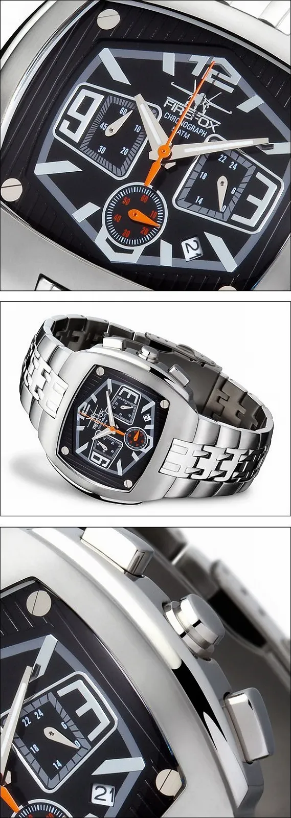 Часы мужские хронограф FIREFOX Giant FFS65-102 Черный, нержавеющая сталь, браслет, фото №2 Часы мужские хронограф FIREFOX Giant FFS65-102 Черный, нержавеющая сталь, браслет, фото №2