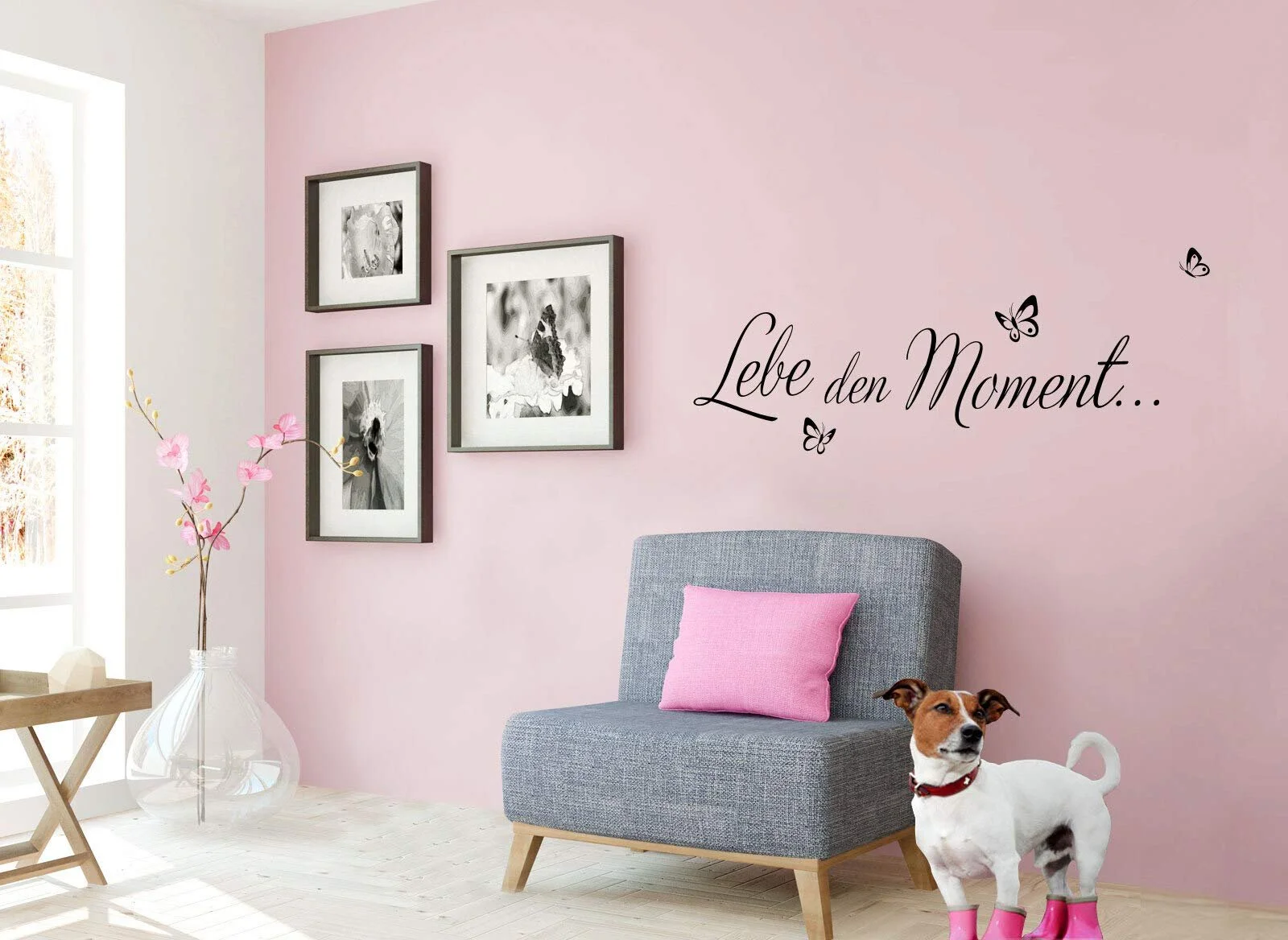 Наклейка на стіну W3481 Lebe den Moment 80 x 27 см Чорний, фото №3 Наклейка на стіну W3481 Lebe den Moment 80 x 27 см Чорний, фото №3