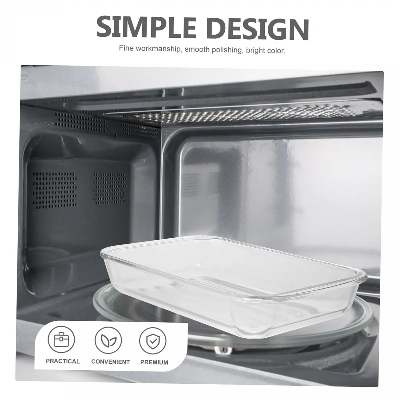 Форма для запікання VICASKY скляна велика термостійка прозора, фото №9 Форма для запікання VICASKY скляна велика термостійка прозора, фото №9