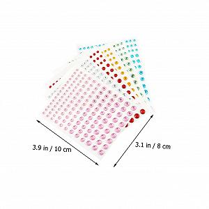 Наклейки Самоклеючі блискучі коштовності PLAFOPE 6 аркушів Різні кольори synthetic.ua - Фото 1