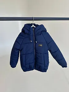 Дитяча демісезонна курточка з капюшоном від 74 до 158 розмір, весна/осінь синя - Фото 1