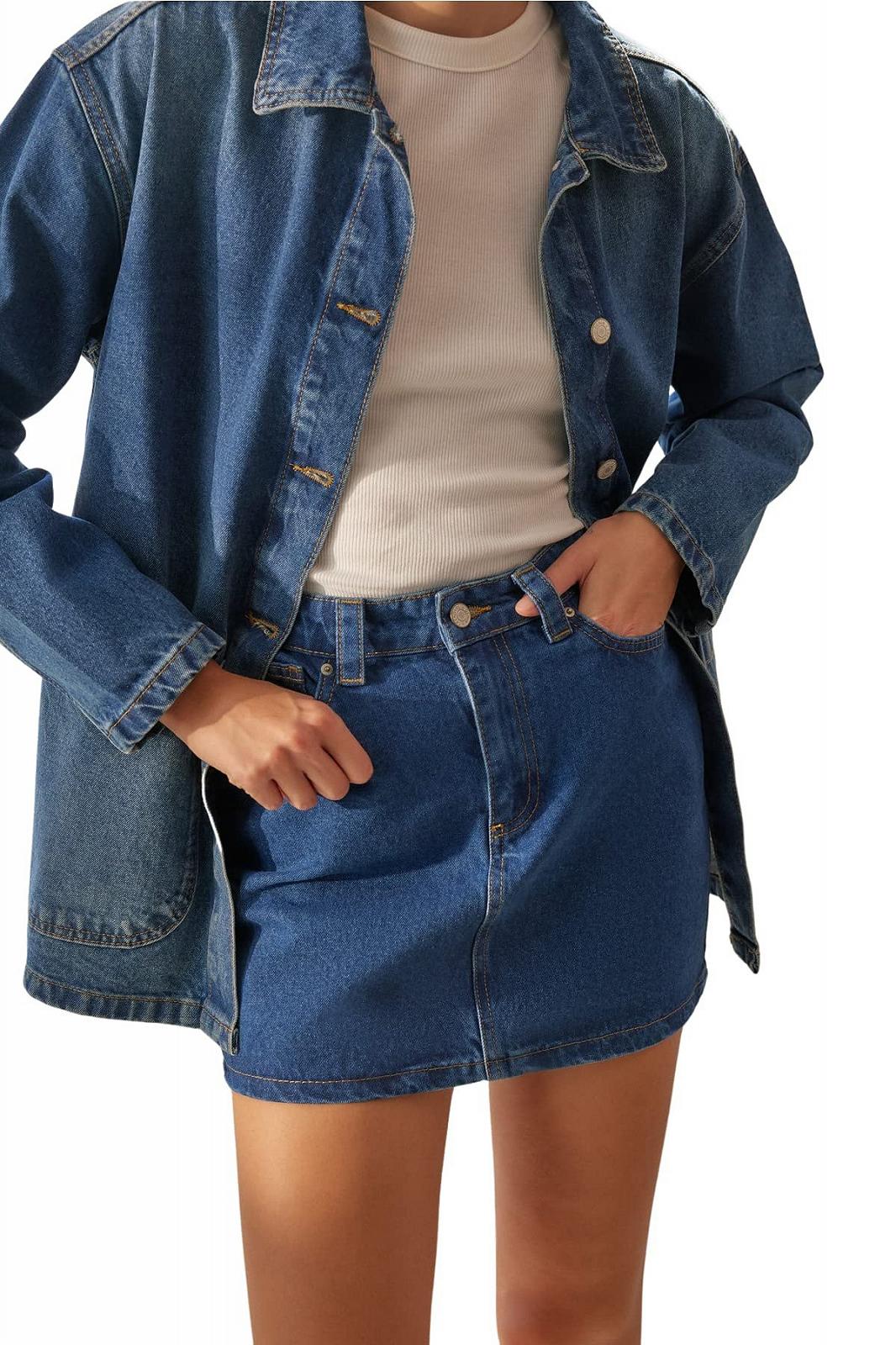 Джинсовая Куртка TRENDYOL Oversize Standard Plain, фото №3