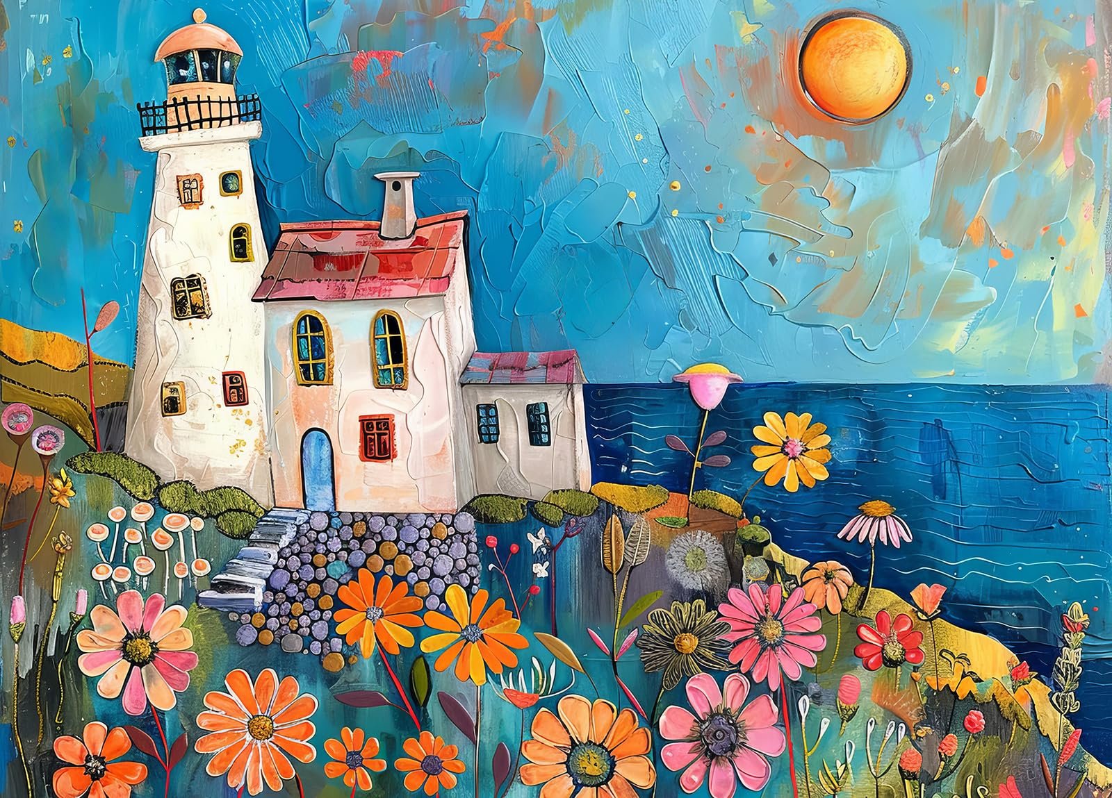 Пазл Bullglesup Маяк 1000 деталей з постером 70 x 50 см, фото №1