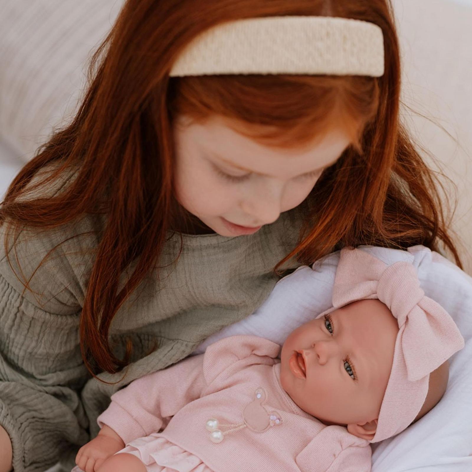 Кукла ARIAS Reborn Alba 40 см с белой подушкой розовый, фото №9