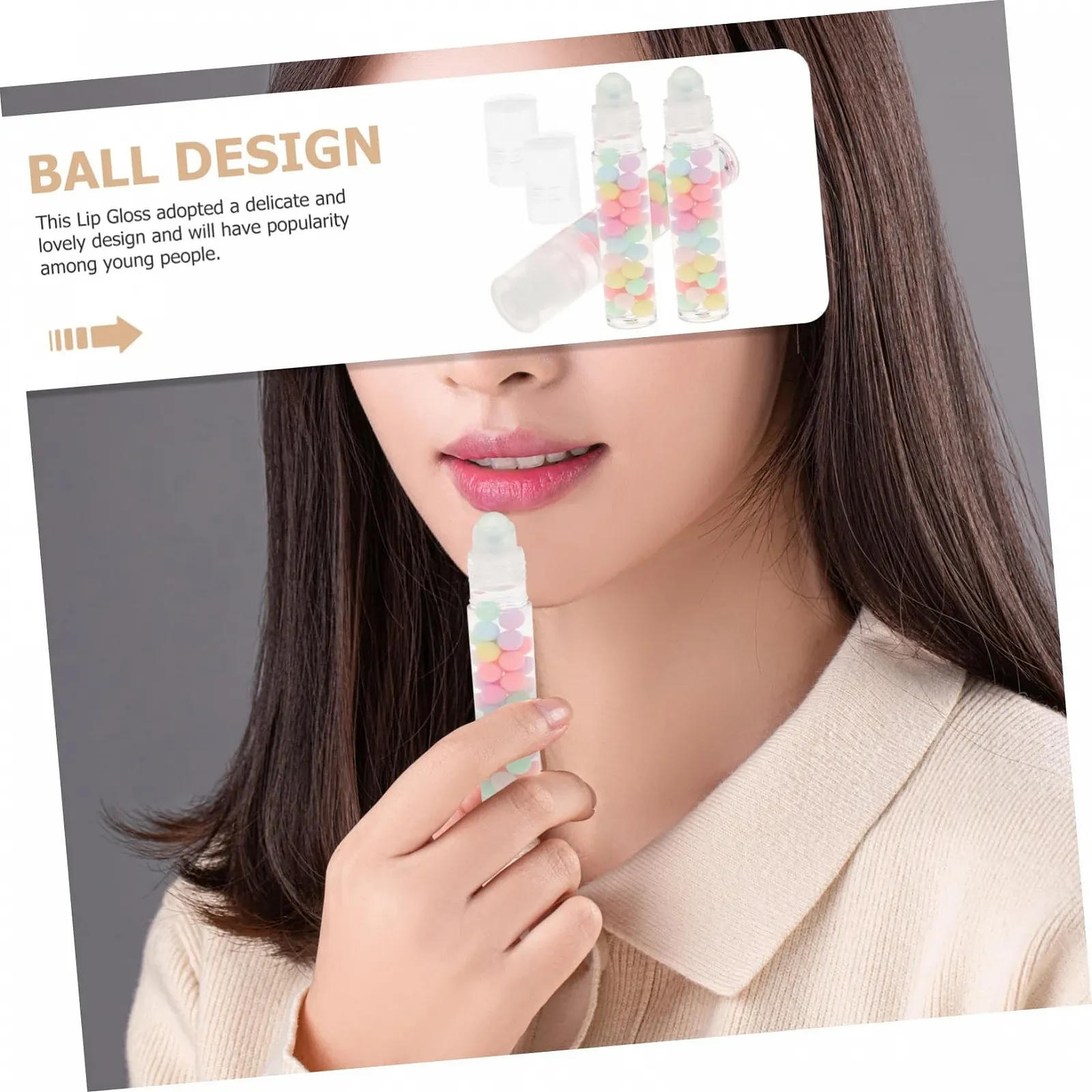 Блиск для губ Healeved Кульковий, набір 6 штук, прозорий, фото №4