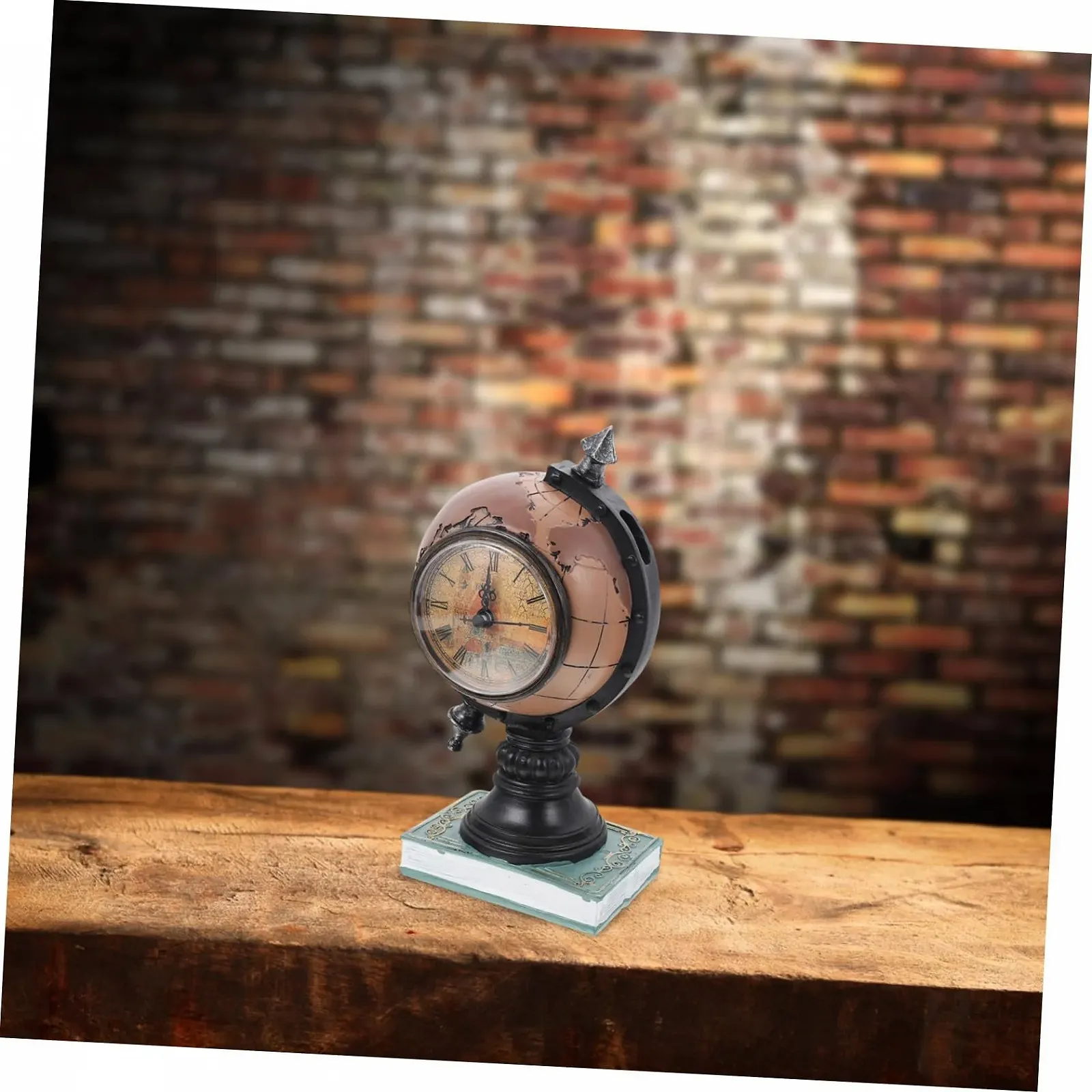 Настольные часы-глобус в стиле ретро VICASKY, винтажные, шикарные, настольные, декоративные, в европейском стиле, прочные, большие, для гостиной, кухни, офиса, фото №4 Настольные часы-глобус в стиле ретро VICASKY, винтажные, шикарные, настольные, декоративные, в европейском стиле, прочные, большие, для гостиной, кухни, офиса, фото №4