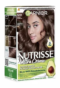Фарба для волосся Garnier Nutrisse Crème Cool Browns Стійка, догляд, 5.12 Cool Light Brown (Холодний світло-каштановий) - Фото 1