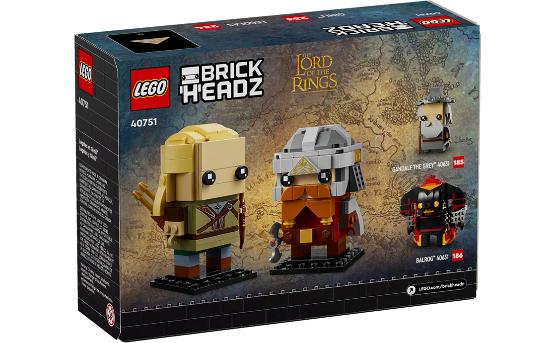 Конструктор Лего LEGO Brick Headz Леголас и Гимли (40751), фото №3