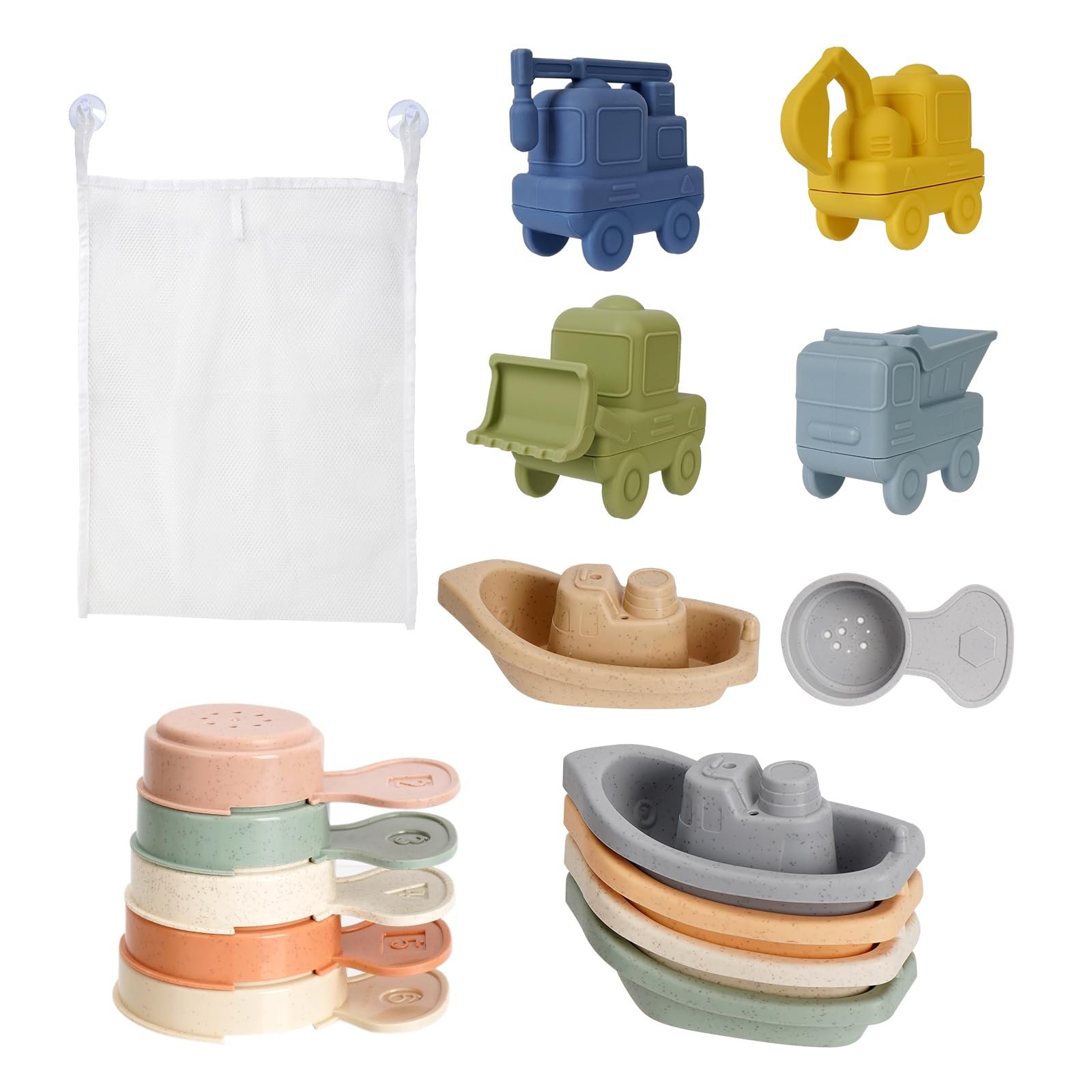 Набор игрушек для ванны 15 шт., силиконовые водные., фото №1