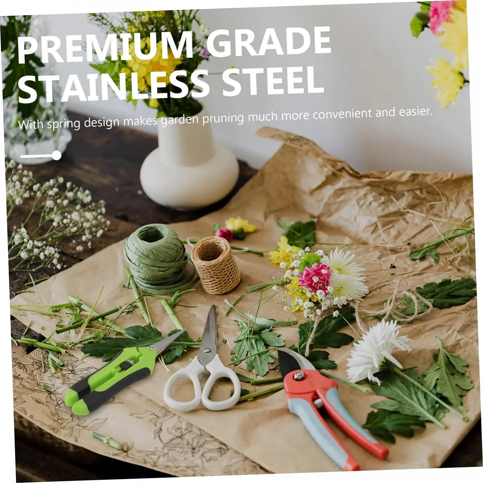 Секатори садові Happyyami 2 шт. прямі нержавіюча сталь пластик, фото №3