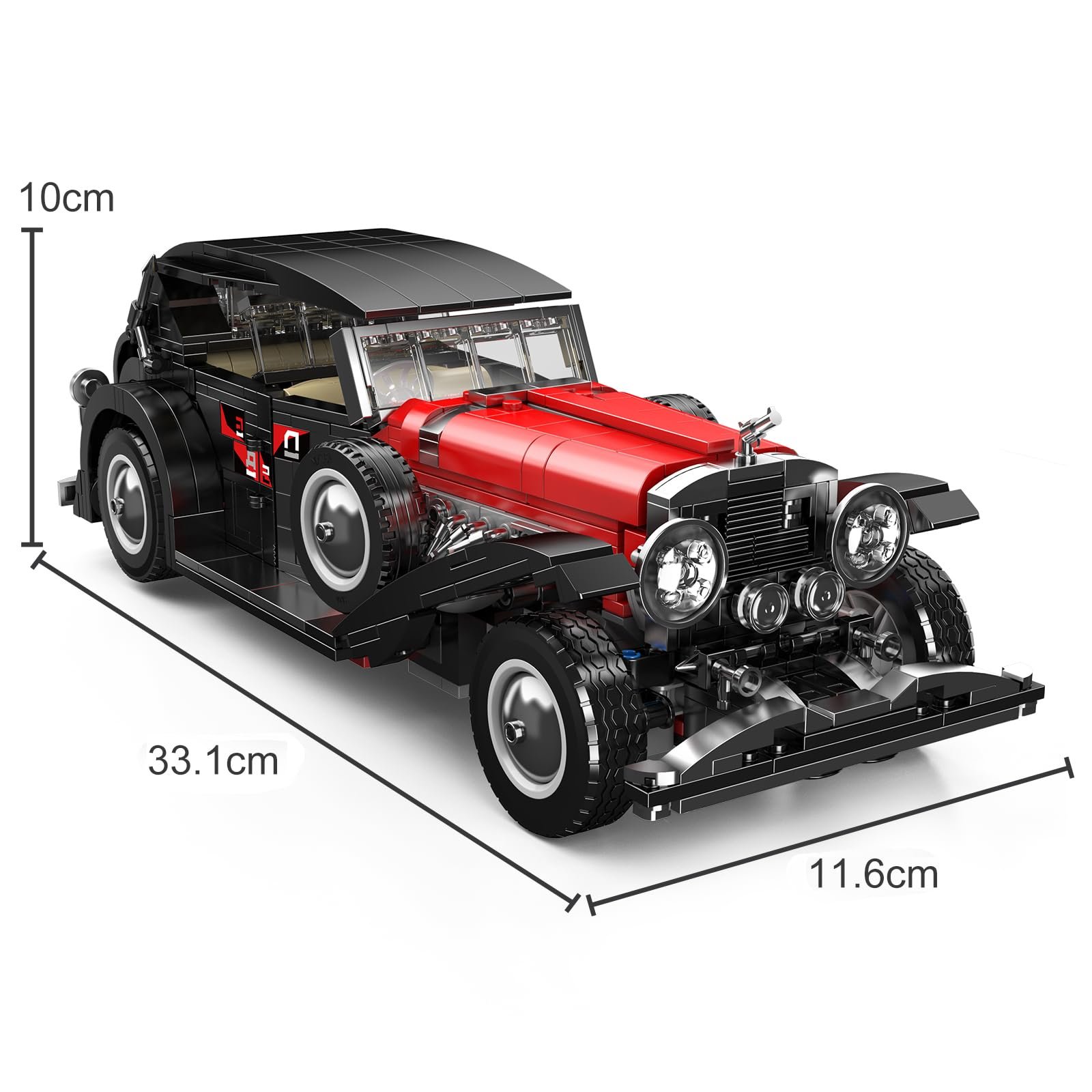 Набор для сборки Technic Mould King T50 Retro Vintage Car 1308 деталей, фото №2