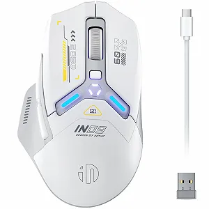 Миша Ігрова Бездротова inphic IN9 Tri-Mode 2.4G Wireless/Type-C Wired/Bluetooth, 10k DPI, Повністю Програмована, RGB Підсвічування, Перезаряджувана - Фото 1