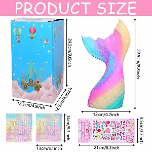 Скарбничка Mermaid з наліпками DIY у формі хвоста русалки багаторазова synthetic.ua - Фото 1