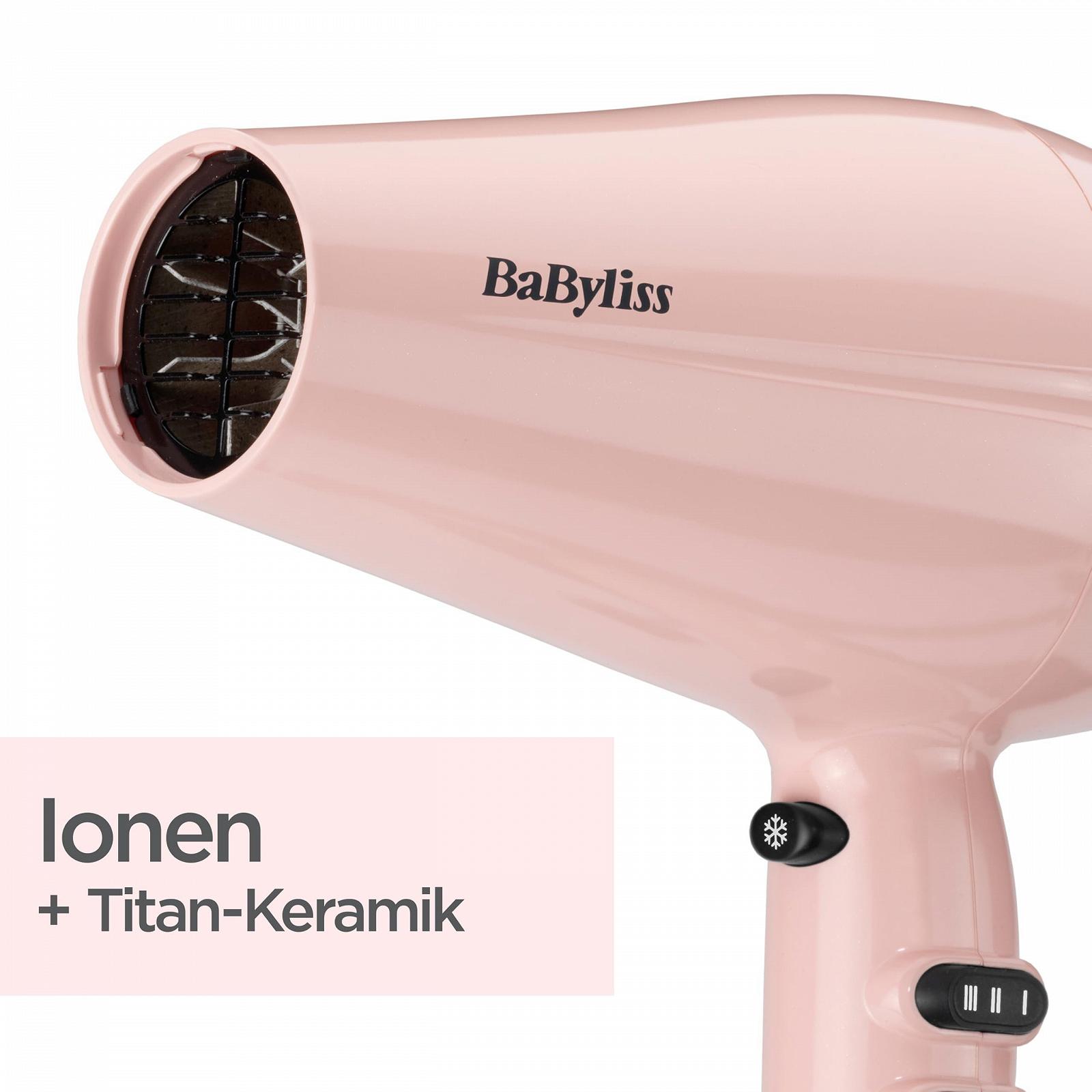 Фен BaByliss Rose Blush 5337PRE, 2200 Вт, 3 температурных режима, 2 режима скорости, фото №3