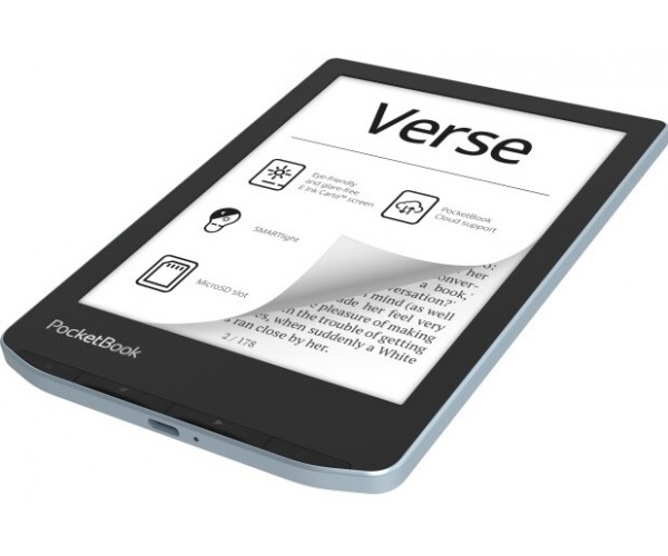 Електронна книга 6" PocketBook Verse PB629 Bright Blue (PB629-2-CIS) E-Ink Carta 1024х758 212 dpi 8Gb microSD 1GHz 512Mb 1500 мАч підсвічування Wi-Fi USB Type-C, фото №6