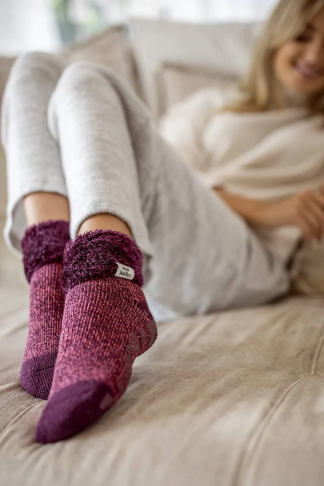 Носки для сна Heat Holders, 1 пара, женские, противоскользящие носки, размеры UK 4.5-8, фото №3