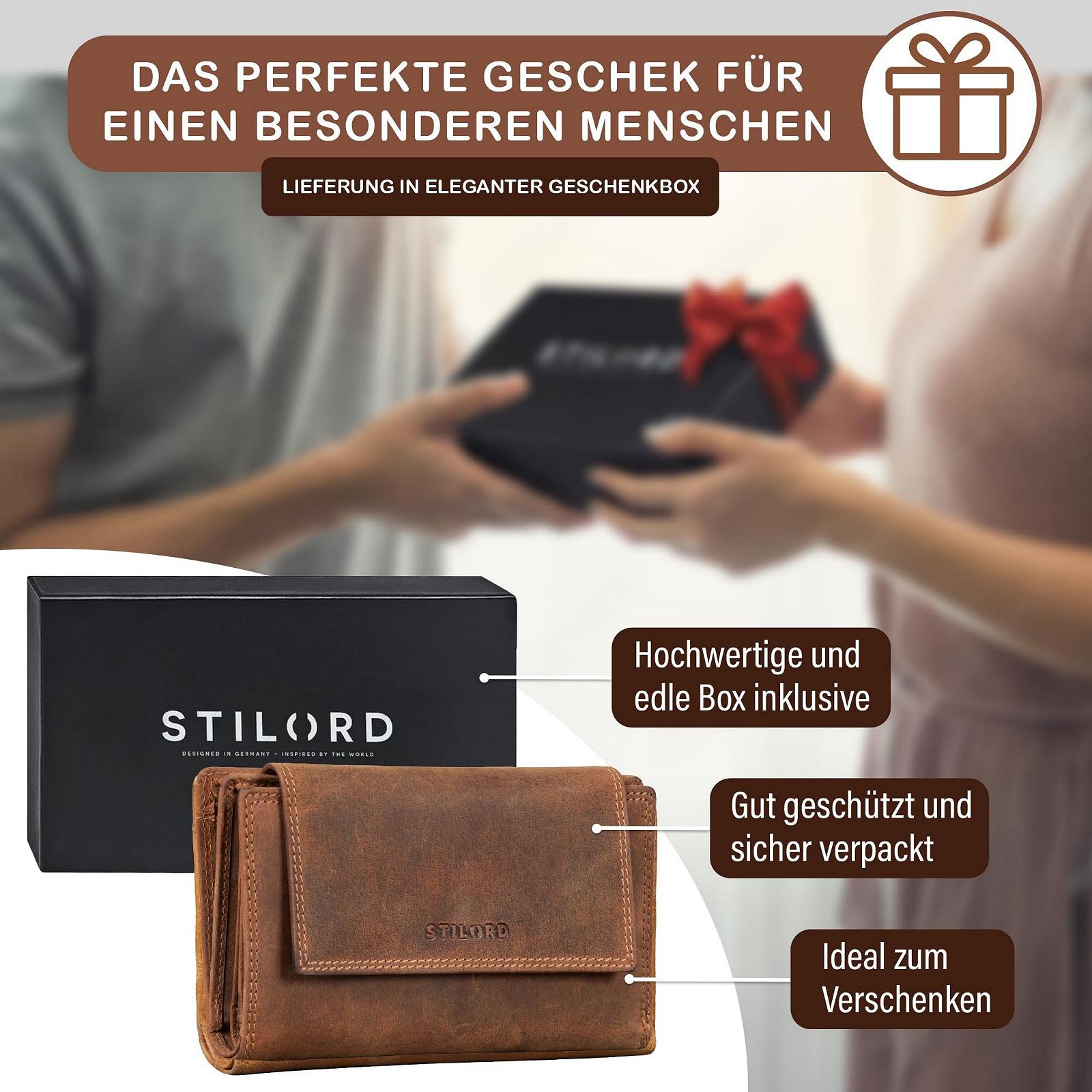 Кошелек STILORD Ira Кожаный Женский Винтажный Кошелек Perugia Brown M, фото №6