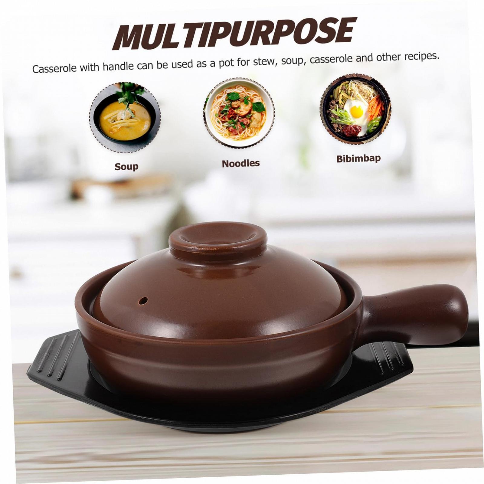 Керамическая кастрюля с ручкой жаропрочная антипригарная для дома и ресторана, фото №8