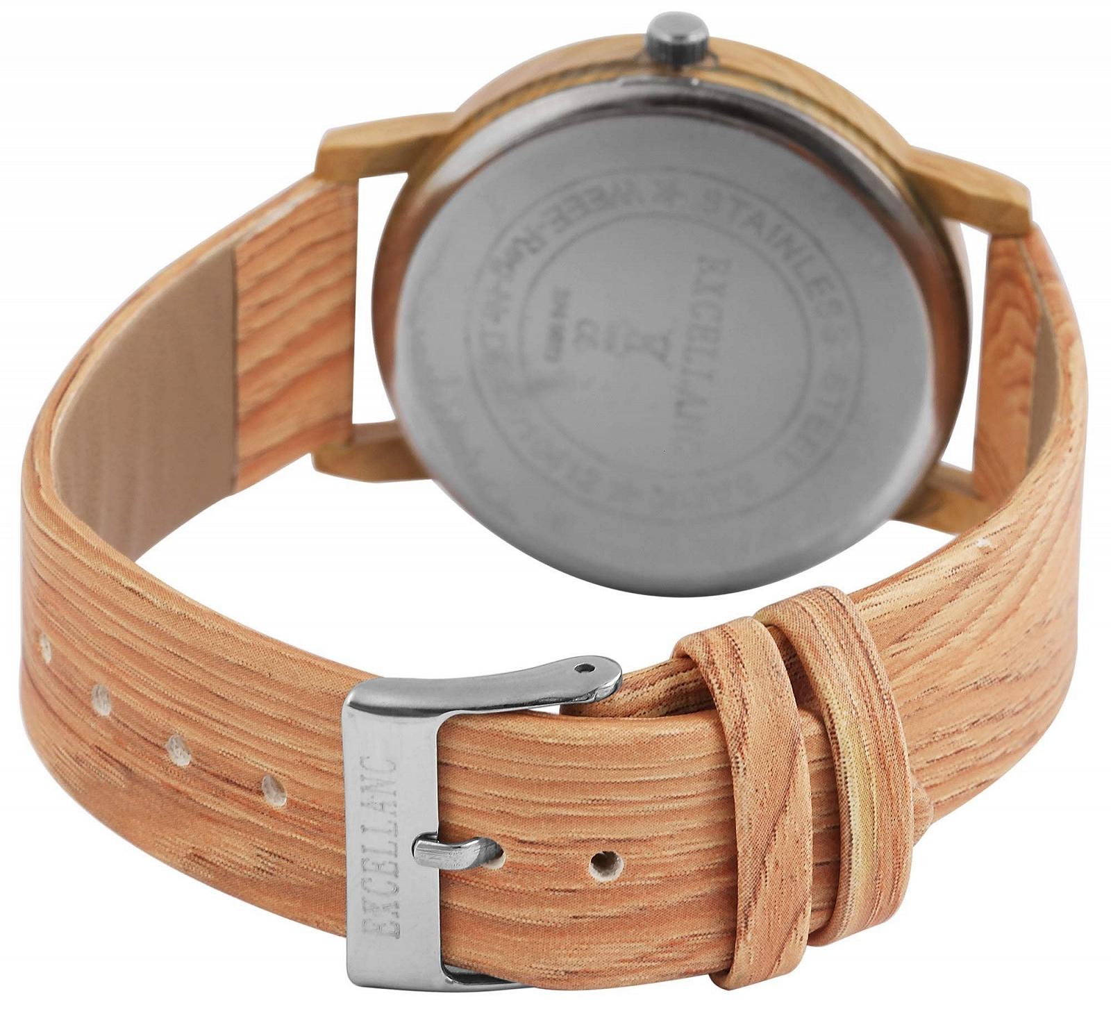 Годинник унісекс Excellanc Ремінець зі штучної шкіри, вигляд дерева, аналоговий, кварцовий, фото №3 Годинник унісекс Excellanc Ремінець зі штучної шкіри, вигляд дерева, аналоговий, кварцовий, фото №3