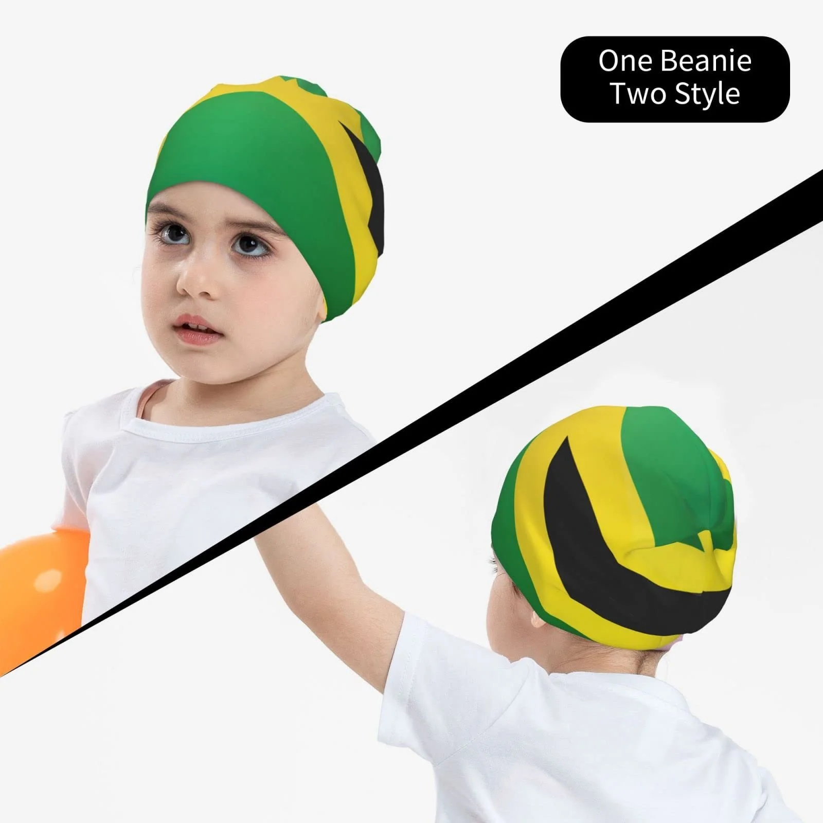 Шапка LOUJIN Jamaica Flag Slouchy для мальчиков и девочек-подростков, теплая вязаная, фотоцвет, один размер, фотоцвет, фото №7