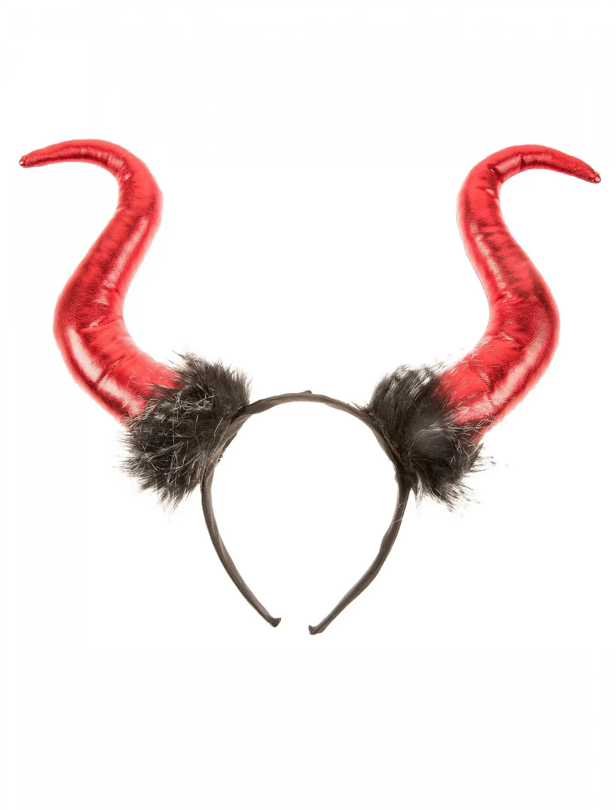 Обруч Дьявол с Мехом Красный Без Размера, фото №1