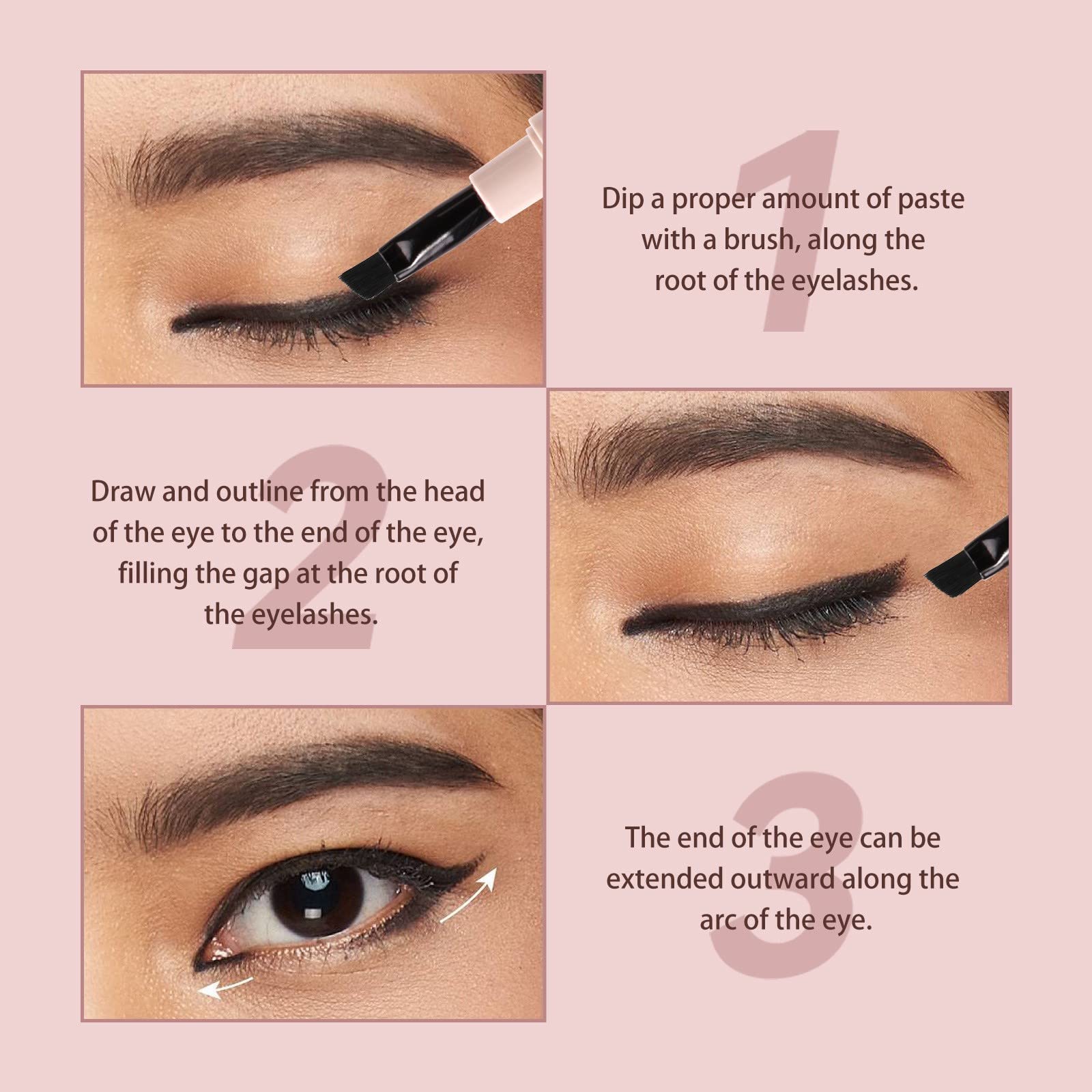 Гель для бровей Eyeliner Pen Черный Коричневый 2 мл Темно-коричневый, фото №3