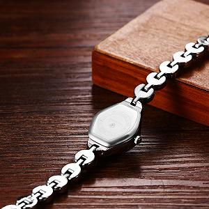 Женские часы JewelryWe Маленькие из нержавеющей стали 30 м Водонепроницаемые Аналоговые Кварцевые Тонкий Ремешок из нержавеющей стали Роскошные Ультратонкие Часы с граненым стеклом и бриллиантовой шкалой synthetic.ua - Фото 1