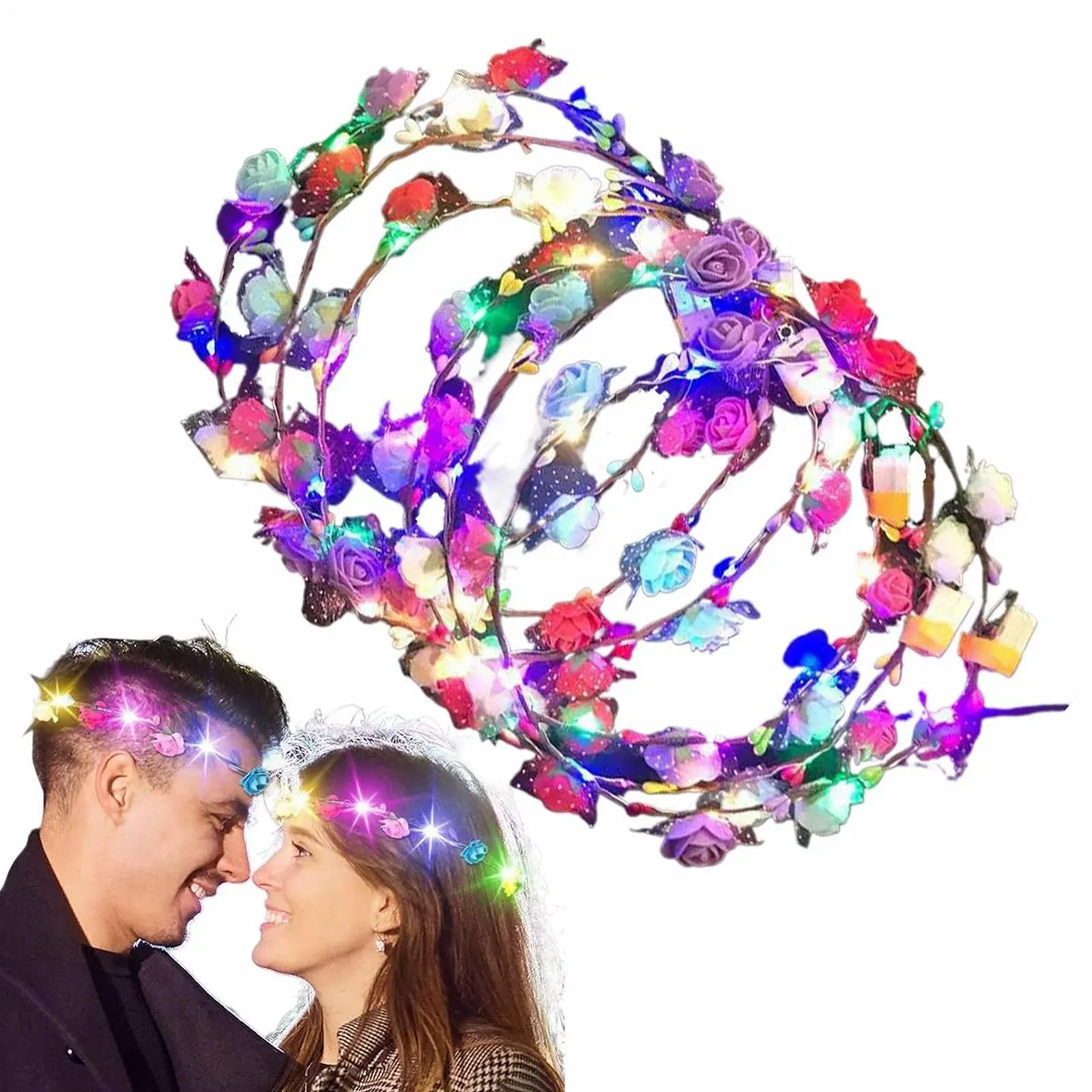 LED Венок из цветов, фото №1