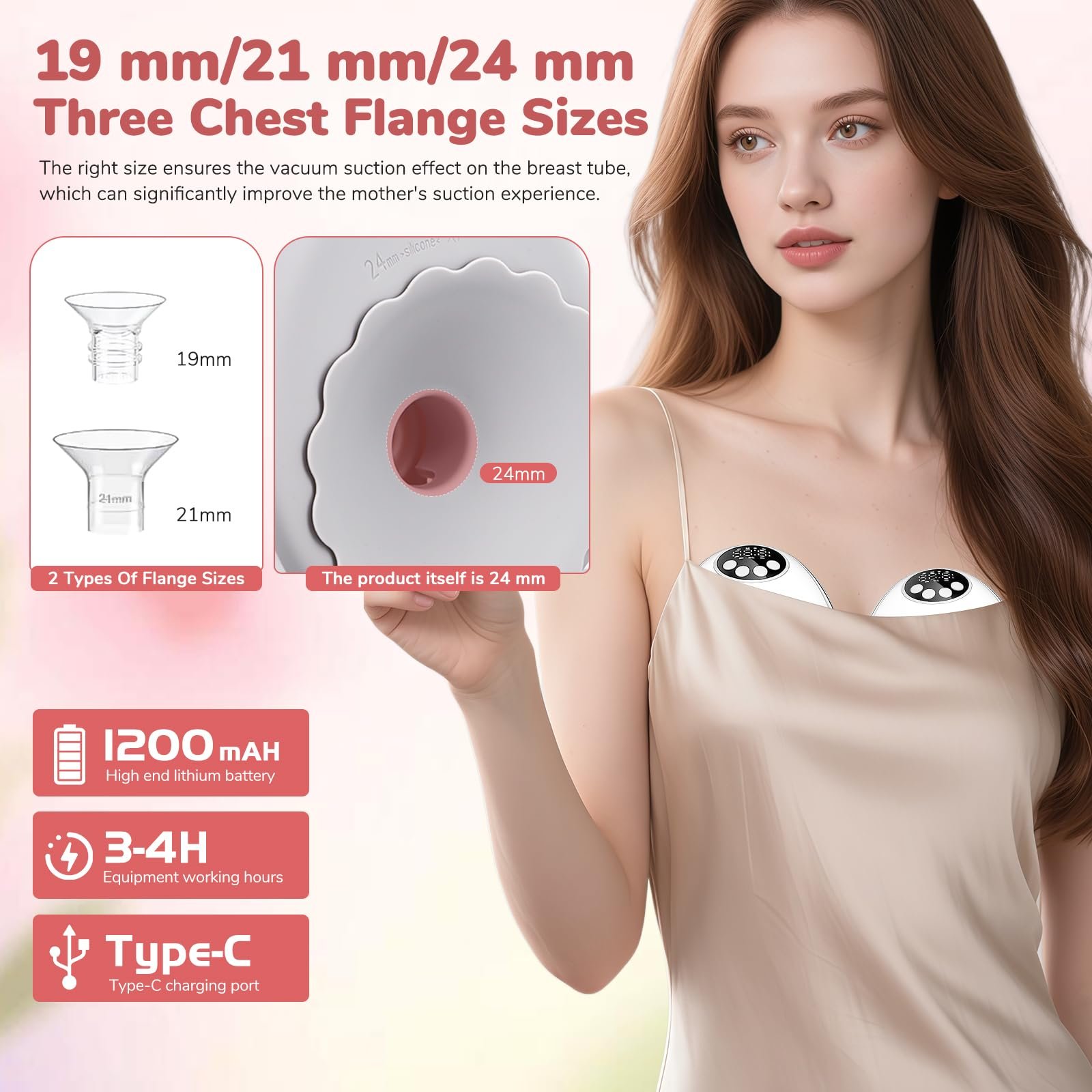 Молокоотсос Focenat, электрический, hands-free, двойной, 4 режима, 12 уровней всасывания, защита от переполнения, с пылезащитным чехлом, фото №3 Молокоотсос Focenat, электрический, hands-free, двойной, 4 режима, 12 уровней всасывания, защита от переполнения, с пылезащитным чехлом, фото №3