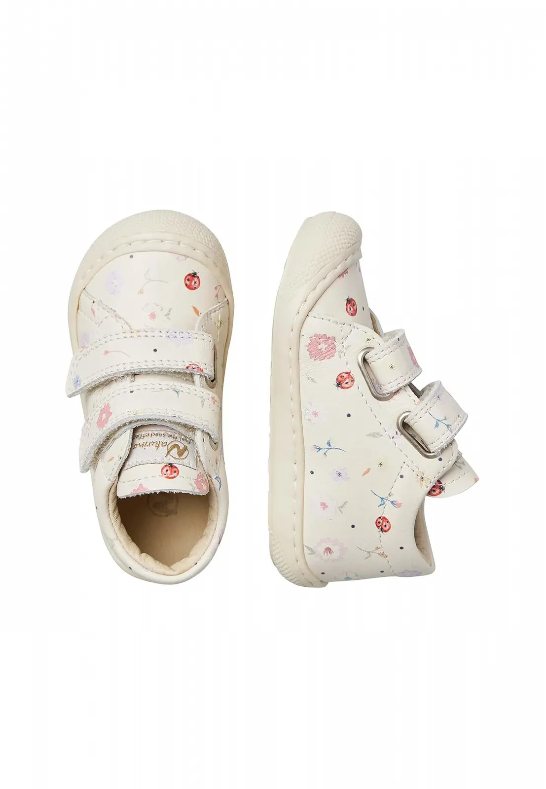 Первые шагающие ботинки Naturino Кожа с цветочным принтом, фото №2