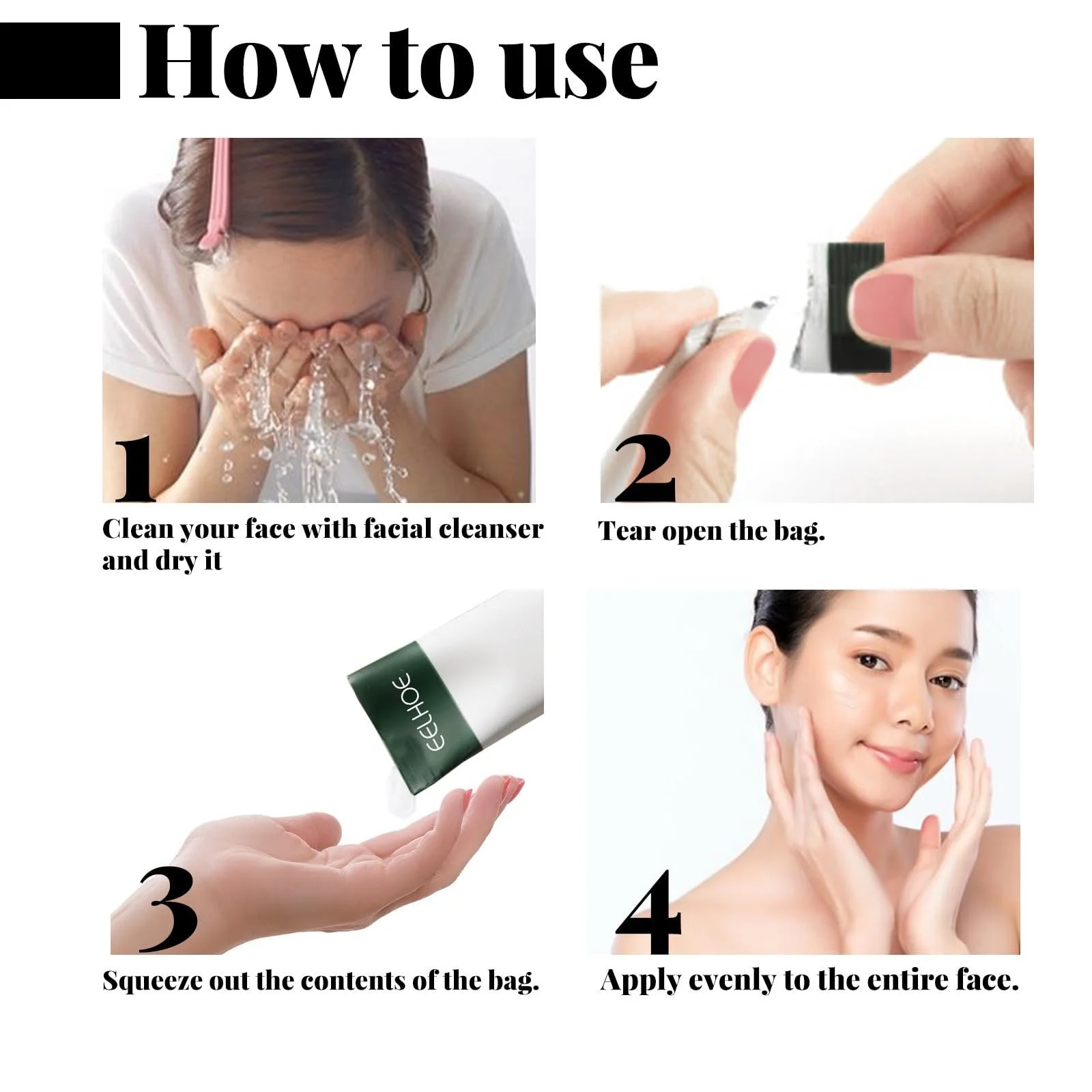 Маска для обличчя Tkekruh Зміцнююча з колагеном 20 шт, фото №2